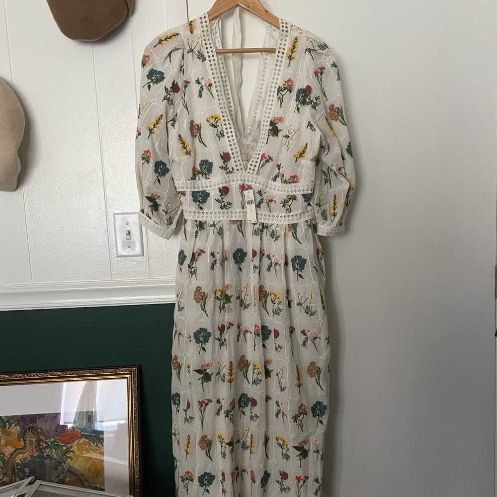 Anthropologie Embroidered Carla Dress SZ 12